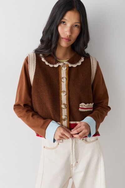 PRE VENTA CHALECO CUTIE Chocolate