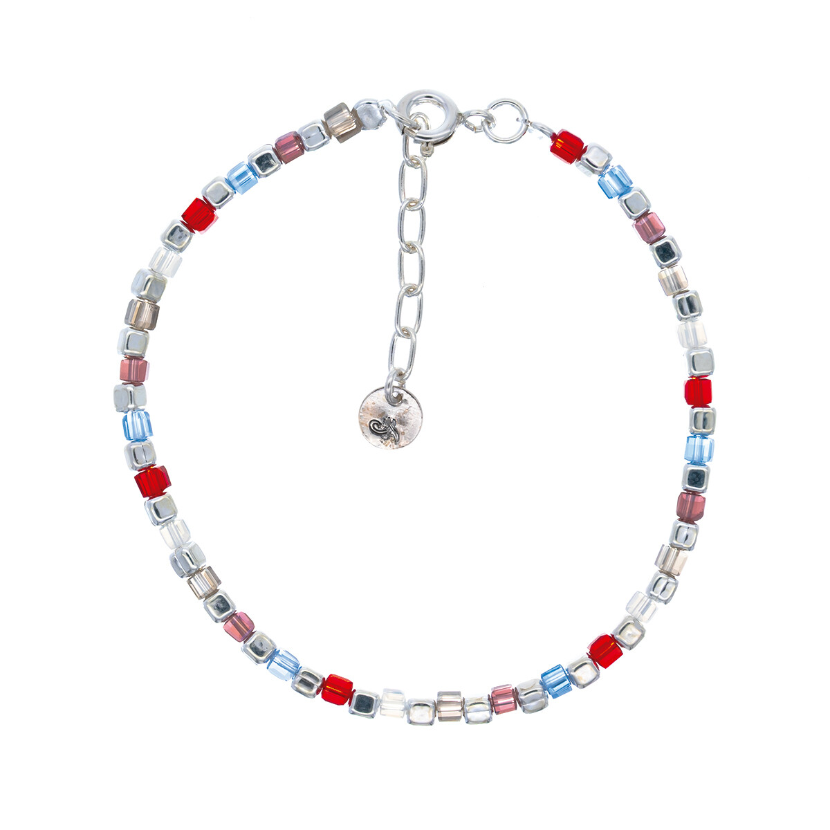 Pulsera de plata 925 y acrílico. 