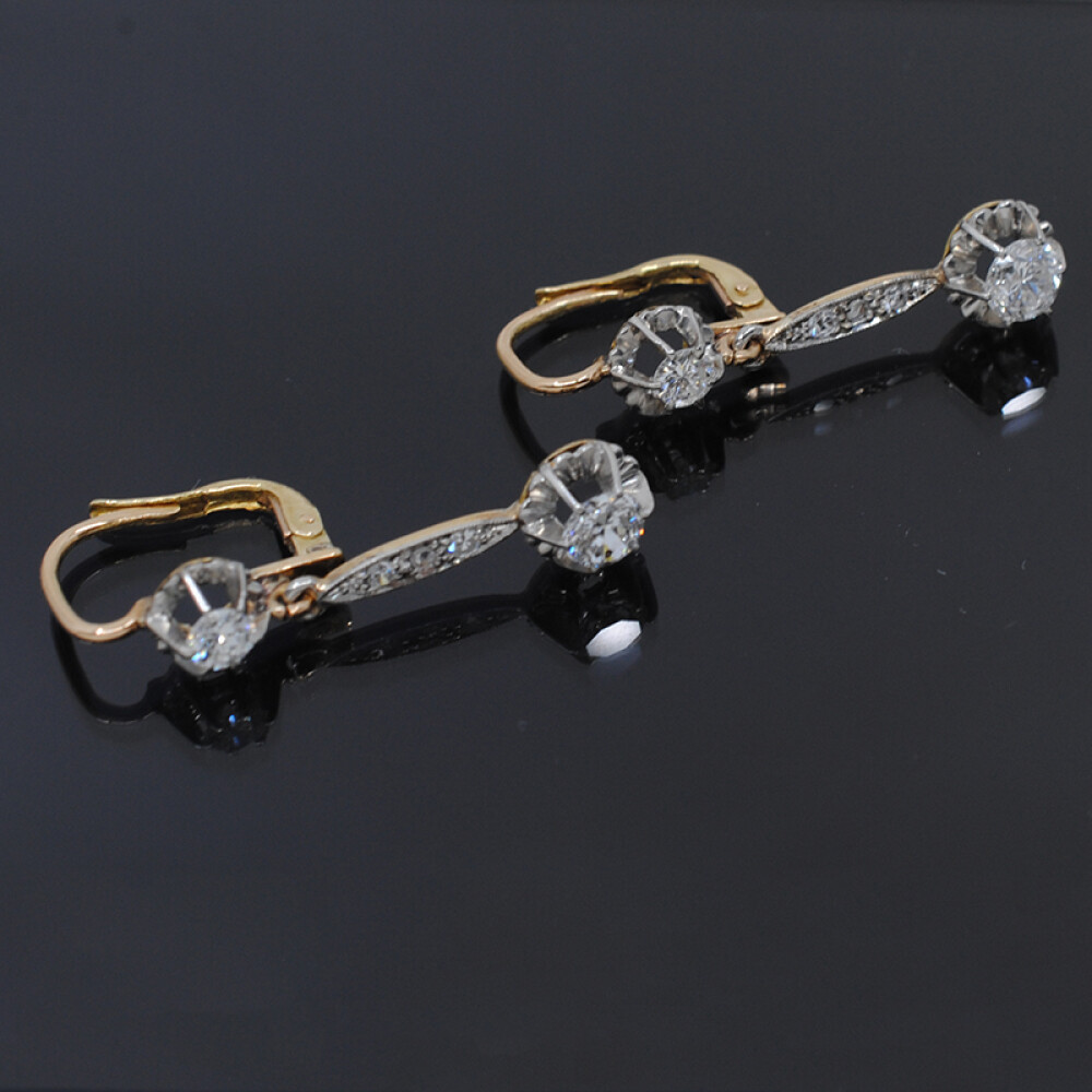 Caravanas oro 18k brillantes y diamantes Caravanas oro 18k brillantes y diamantes