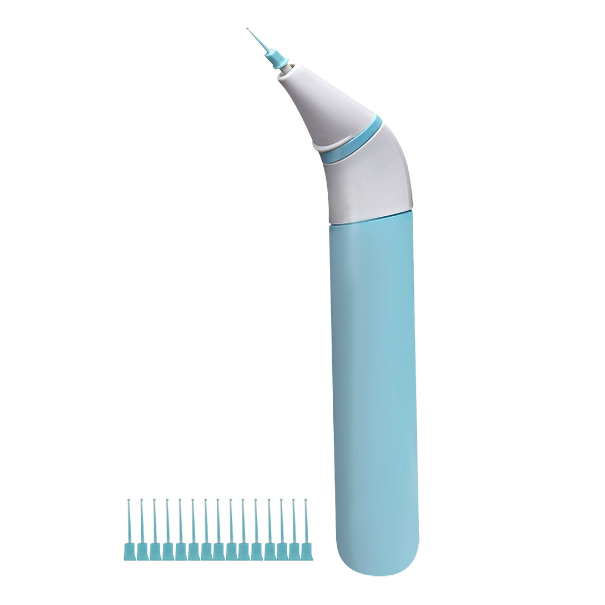 LIMPIADOR DENTAL DE SARRO PORTÁTIL CON ACCESORIOS - CELESTE 