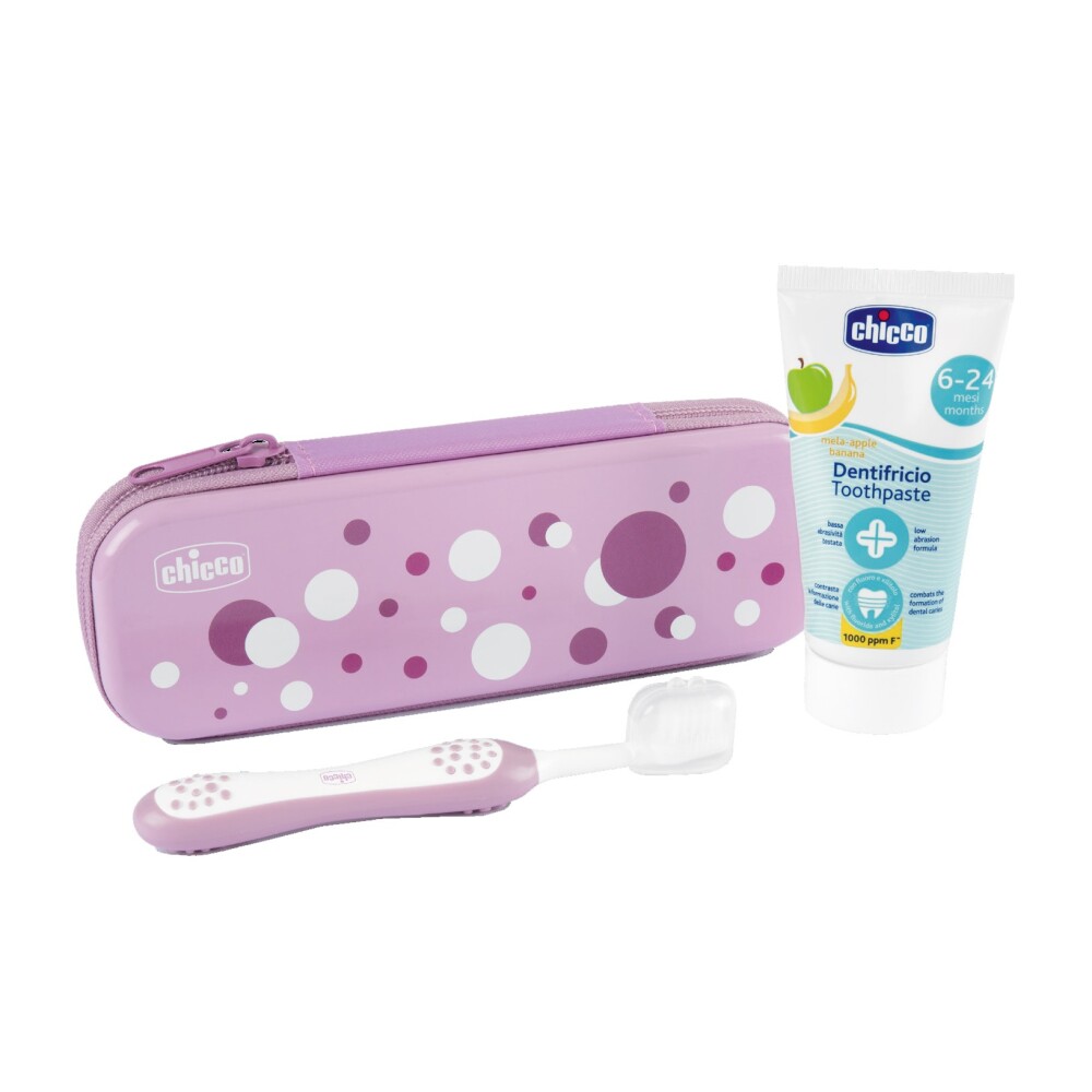 Set dental 6-36m CHICCO nuevo modelo rosado