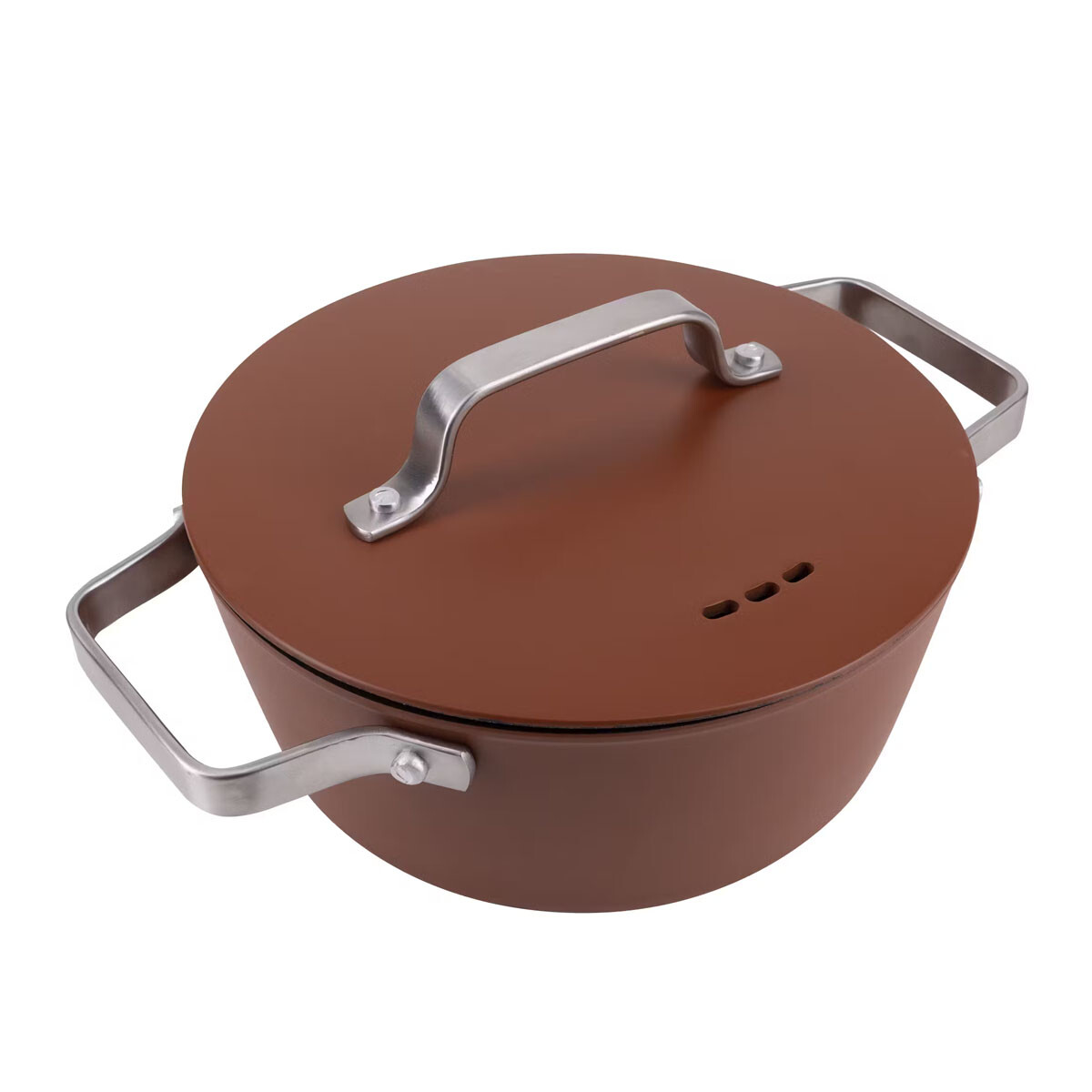 Cacerola Antiadherente Ø20Cm Aluminio Forjado c/ Tapa Agros - Terracota 