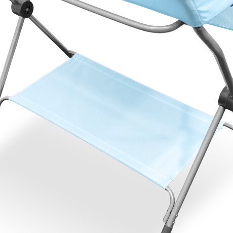 Cambiador Bebé Plegable Con Organizador y Ruedas Celeste