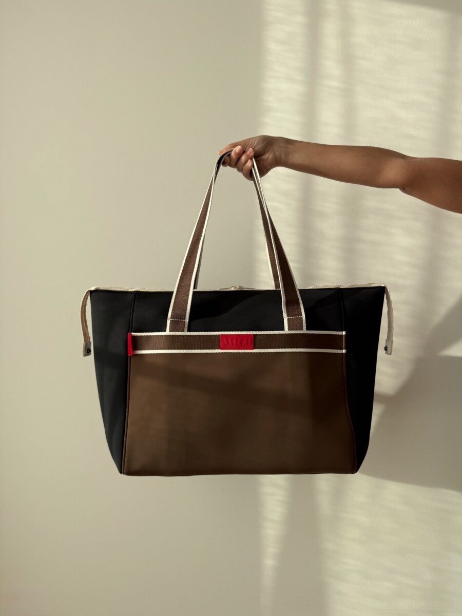 Bolso Zipper SS26 - Black & Cocoa 