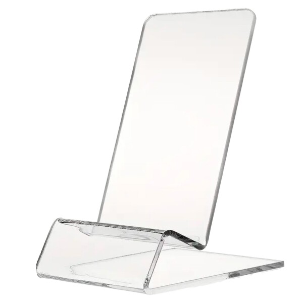Soporte Celular Exhibidor Acrílico Transparente Minimalista Transparente