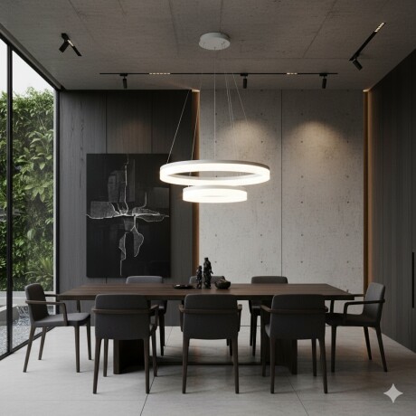 Colgante led 2 Fajas de anillos- 60W Dimerizable Colgante led 2 Fajas de anillos- 60W Dimerizable