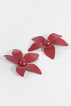 Caravanas acrilico flower bordo
