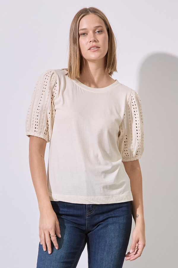 Blusa Broderie BEIGE