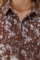CAMISA JULIETA FLORES CHOCOLATE