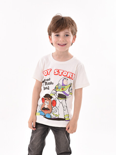 REMERA BUZZ AND MR POTATO OFF WHITE