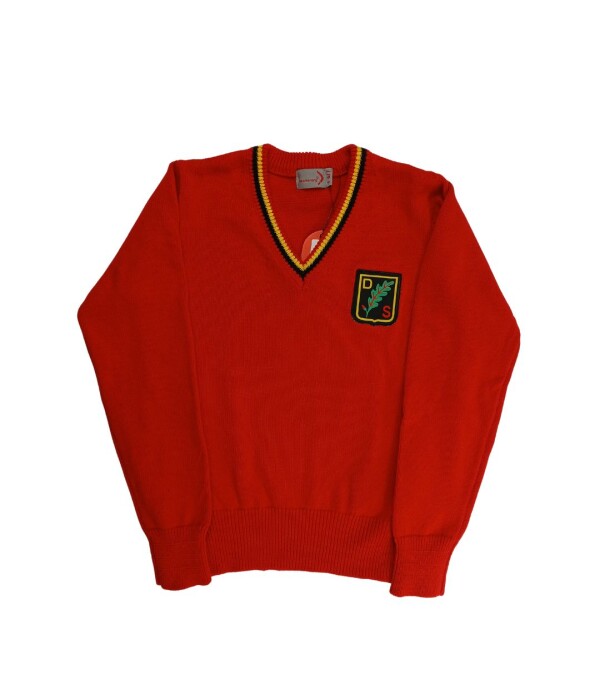 Sweater escote V Alemán Red