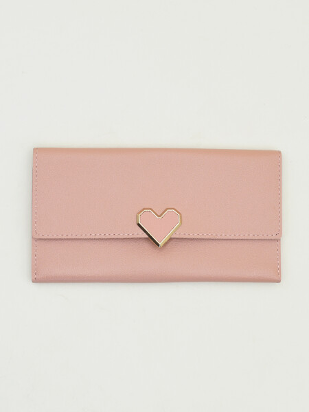 BILLETERA HEART 19 X 26 CM ROSE