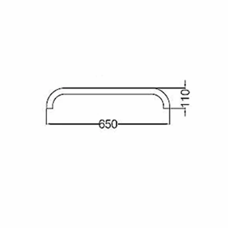 Barrar Fijo Recto 65 Cms. Para Discapacitados Ferrum Espacio 000