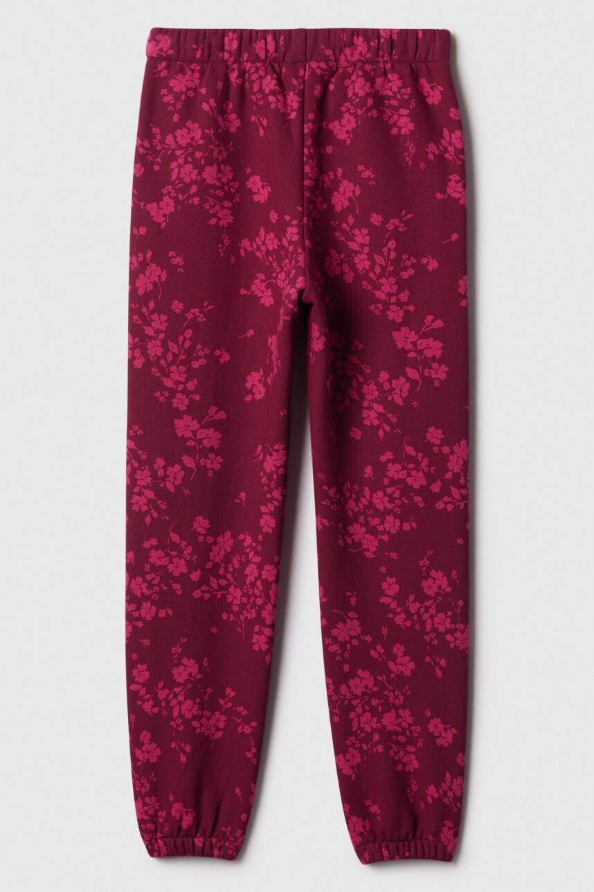 Pantalón Deportivo Logo Gap Niña Burgundy Floral