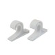 Set x2 soporte de techo simple 28mm x 19mm BLANCO