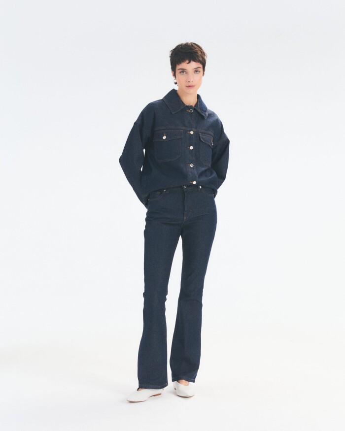 Denim Flare Stone Azul