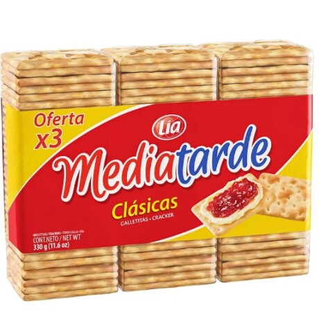 GALLETA CRACKER MEDIA TARDE PACK X3U 330G GALLETA CRACKER MEDIA TARDE PACK X3U 330G