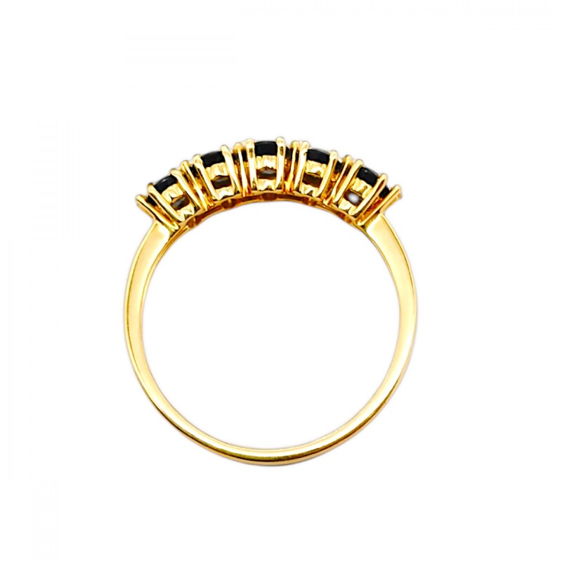 Anillo Vera-Oro 18k-Piedra Zafiro y Zirconia-AN9502 conpiedra
