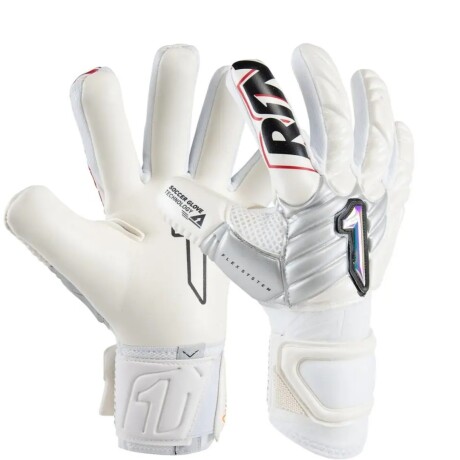 Guante Golero Rinat Meta GK Alpha Ad. Blanco - Plata S/C