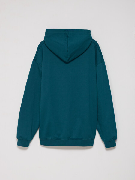 Canguro deportivo oversize Verde Petróleo