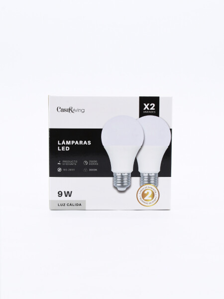 LAMPARITA LED SET X2 LUZ CÁLIDA BLANCO