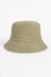 Gorro bucket gastado pespunte verde oliva