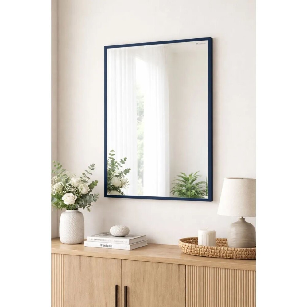 Espejo en madera Bisonte 600x850 Azul COZIMAX Espejo En Madera Bisonte 600x850 Azul Cozimax