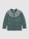 Chaqueta De Greca Con Volante En El Cuello Verdoso