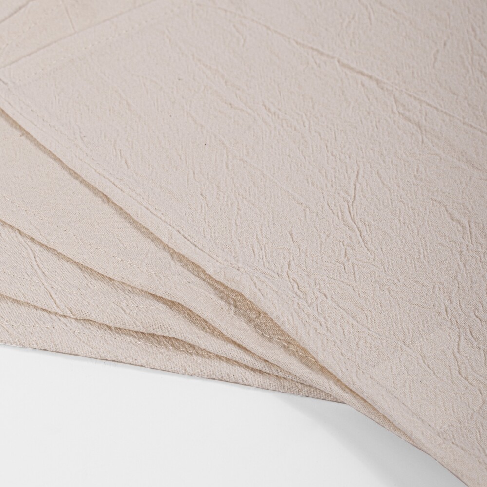 Set X 4 Servilletas Cocktail Tusor Soft 25x25 Natural