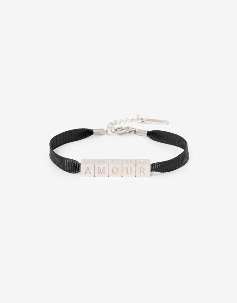 Pulseras Flexibles Cordón Pulsera De Acero Con Dijes Cúbicos - Plateado