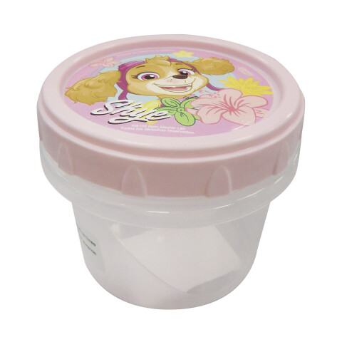 Pote Plástico Paw Patrol 300 ml con Tapa Rosca ROSA