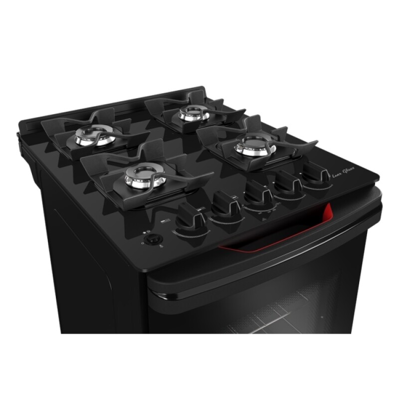 Cocina Gas Tem Glass 4h Vidrio Negro Luna Cocina Gas Tem Glass 4h Vidrio Negro Luna