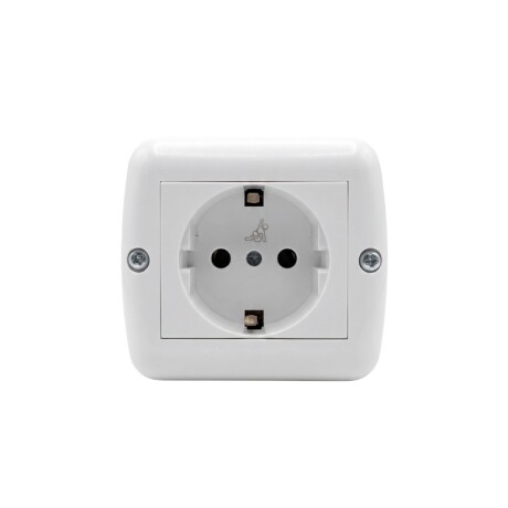 CAJA EXTERIOR CON SCHUKO ATENEA Caja Exterior con Schuko con Seguro Atenea Blanco