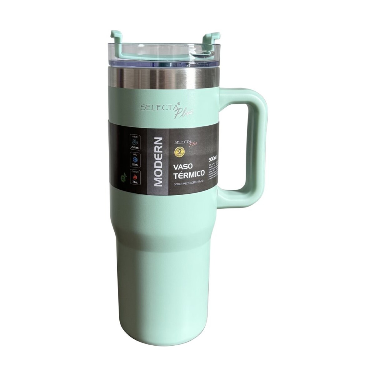 MUG TRAVEL TERMICO A.INOX 900ML VERDE AGUA SELECTA 