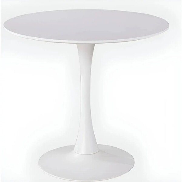 Mesa Comedor ComboHome Tulip Redonda Laqueada 90cm Premium Blanco 1