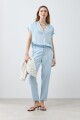 Blusa de lyocell azul claro