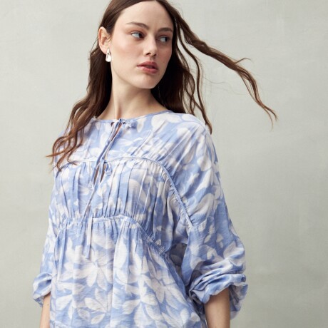 BLUSA BENNI PRINTED Azul Lavado