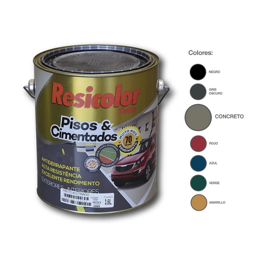 PINTURA PISO CONCRETO ACET. 3.6 lts Pintura Piso Concreto Acet. 3.6 Lts