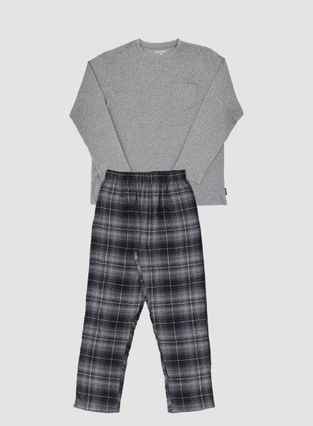 67-1825 pijama cuadros Gris