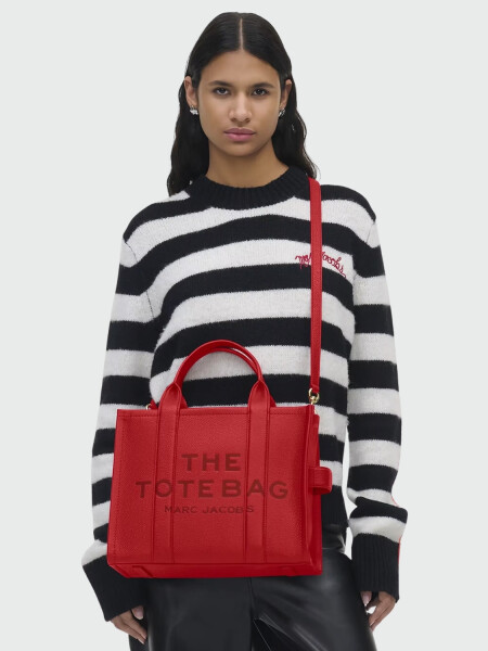 MARC JACOBS - THE LEATHER MEDIUM TOTE BAG Rojo
