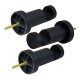 Barrote cortina de metal 2,5 m + 3 Soportes NEGRO