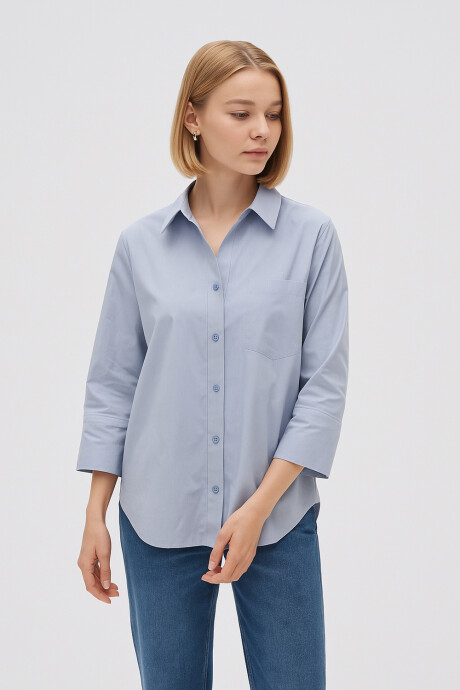 Camisa Kabak Celeste Claro