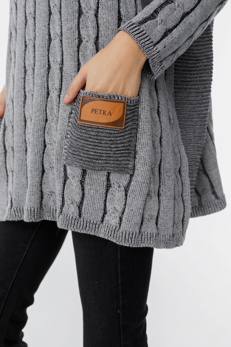 Sweater Oceano Gris/Negro
