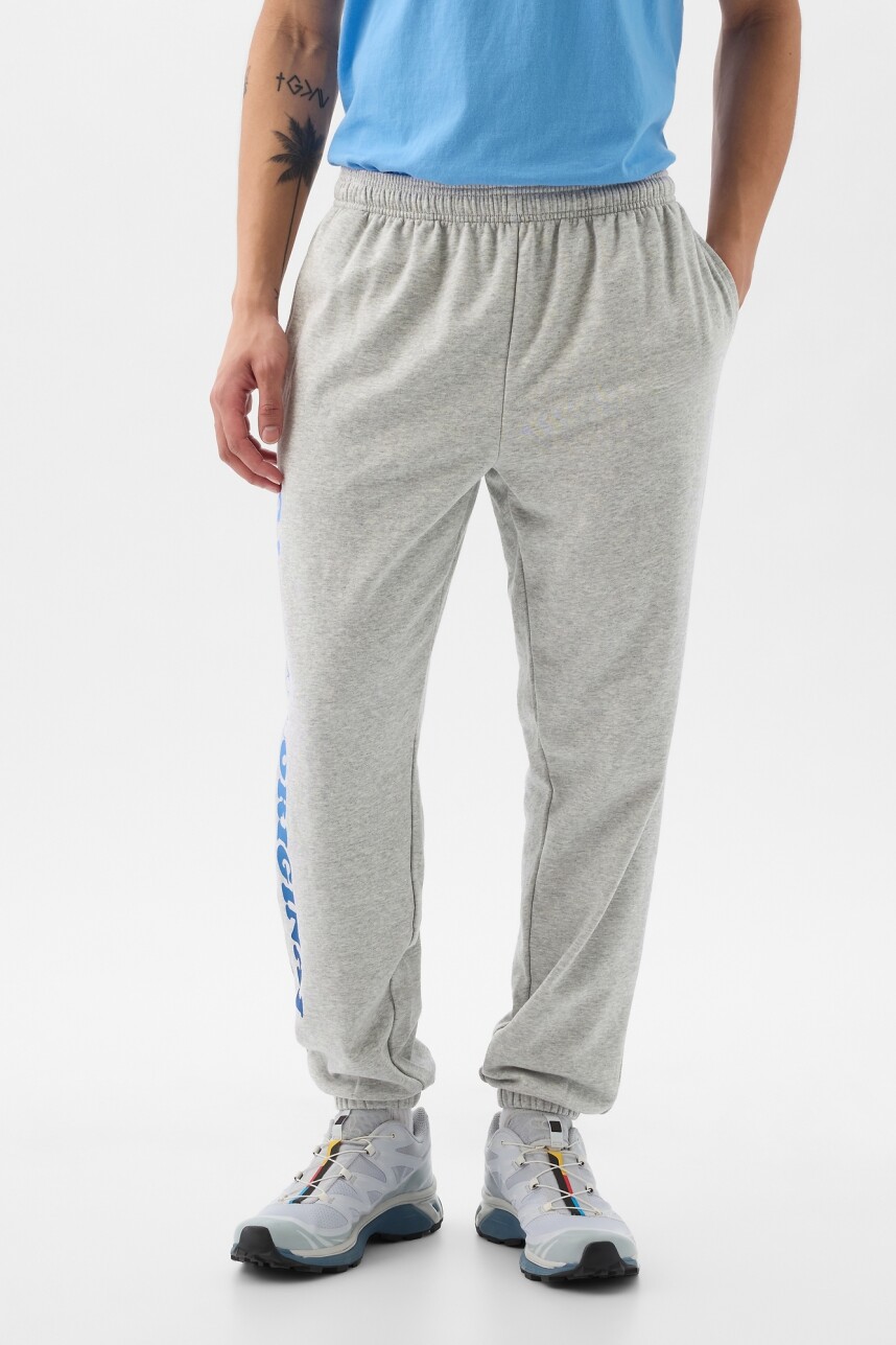 Pantalón Deportivo Logo Hombre Light Heather Grey B08