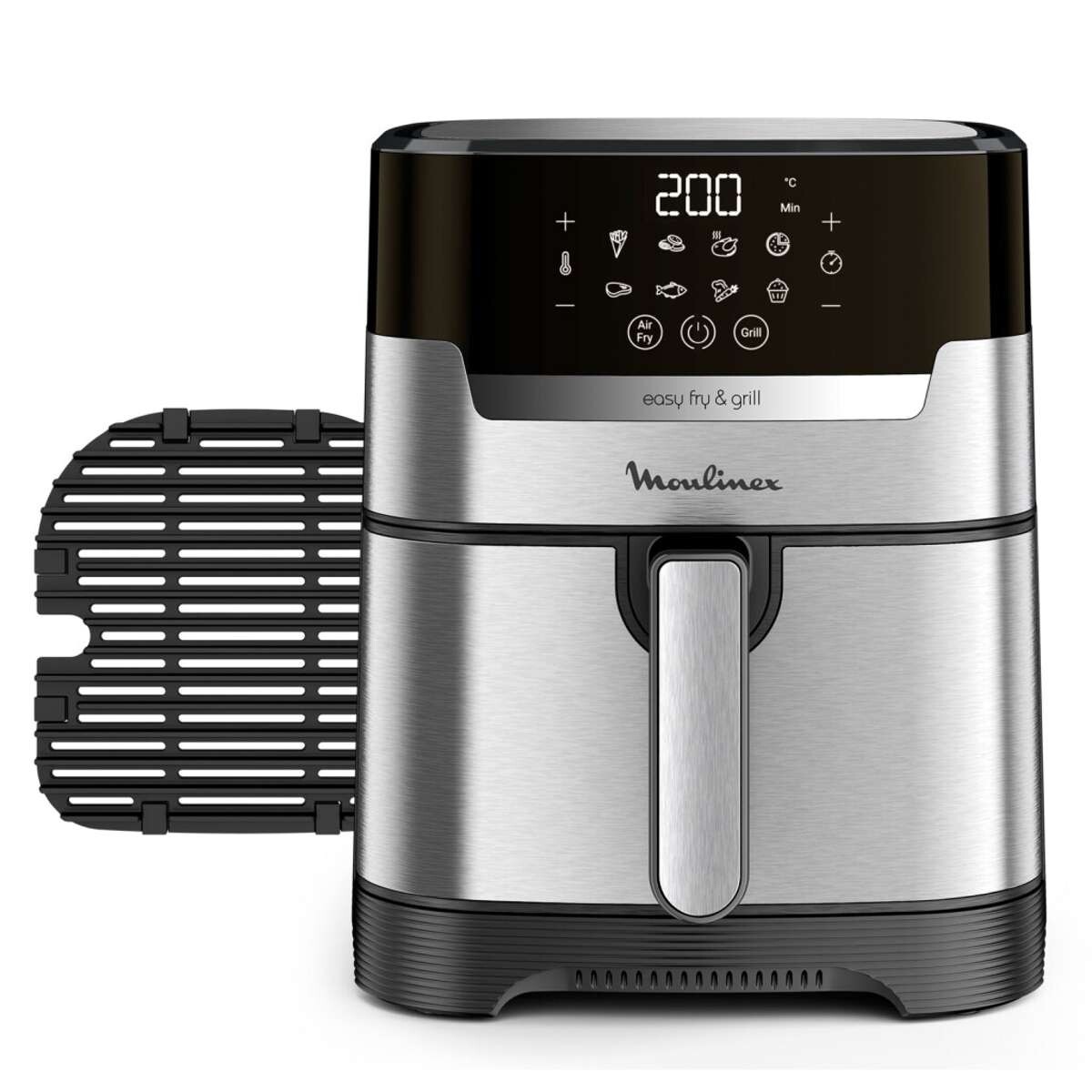 Freidora De Aire Moulinex Easy Fry & Grill 4.2L Digital - Inox Xl 8 Programas 16 Funciones 
