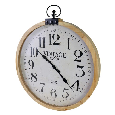 RELOJ C/MARCO BEIGE P/PARED 57CM Unica