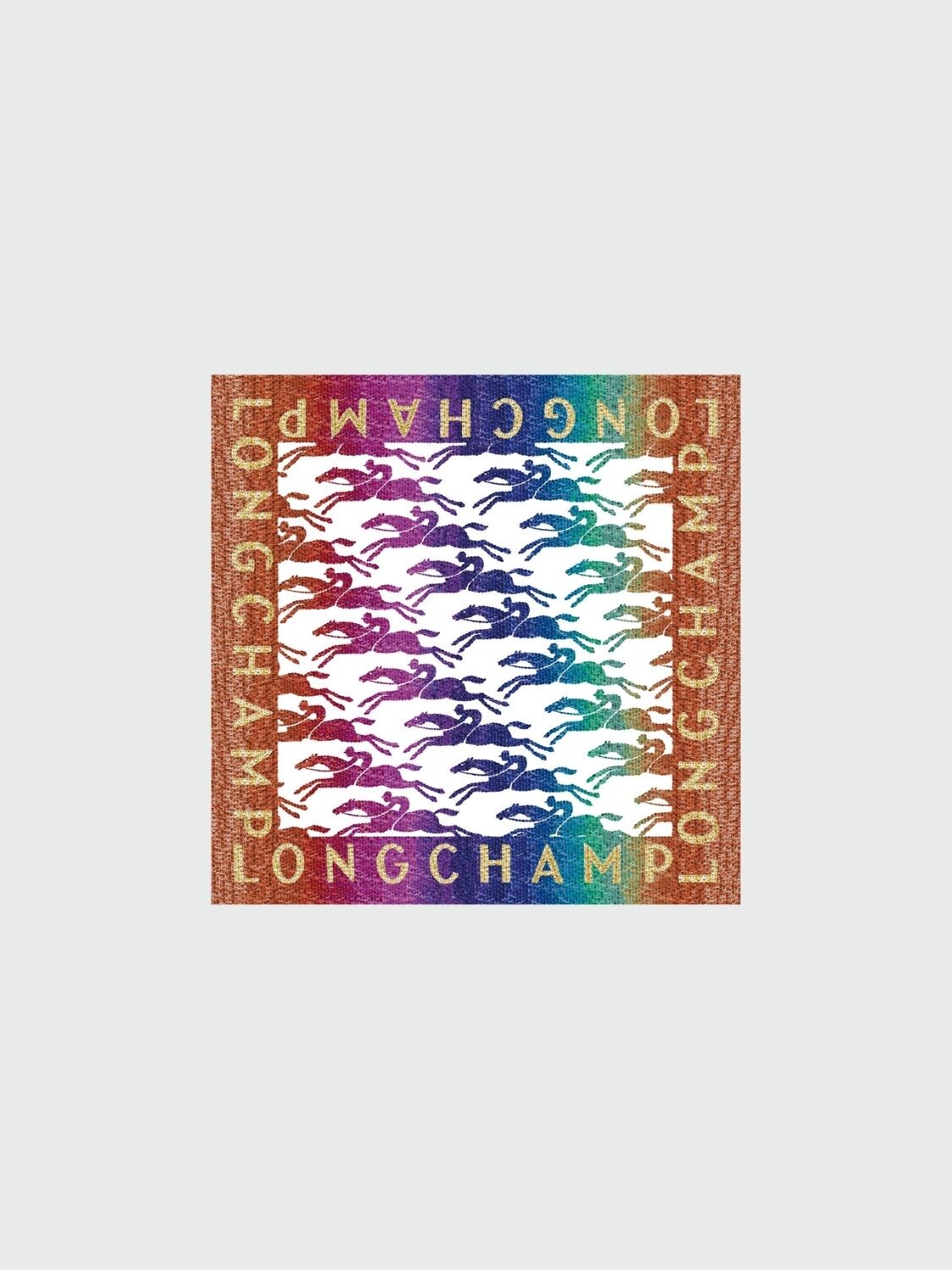 Longchamp -PAÑUELO DE SEDA 70 Negro