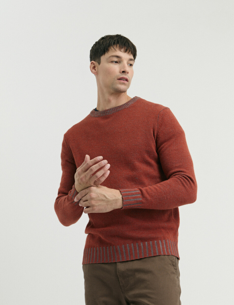 470586 SWEATER FERAUD Ladrillo
