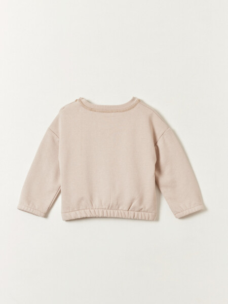 Buzo deportivo Estampa Flores Beige