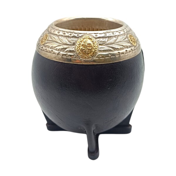 Mate torpedo Escudo Nacional linea Bresciani - Plata y oro - MTTO11 negrouniforme